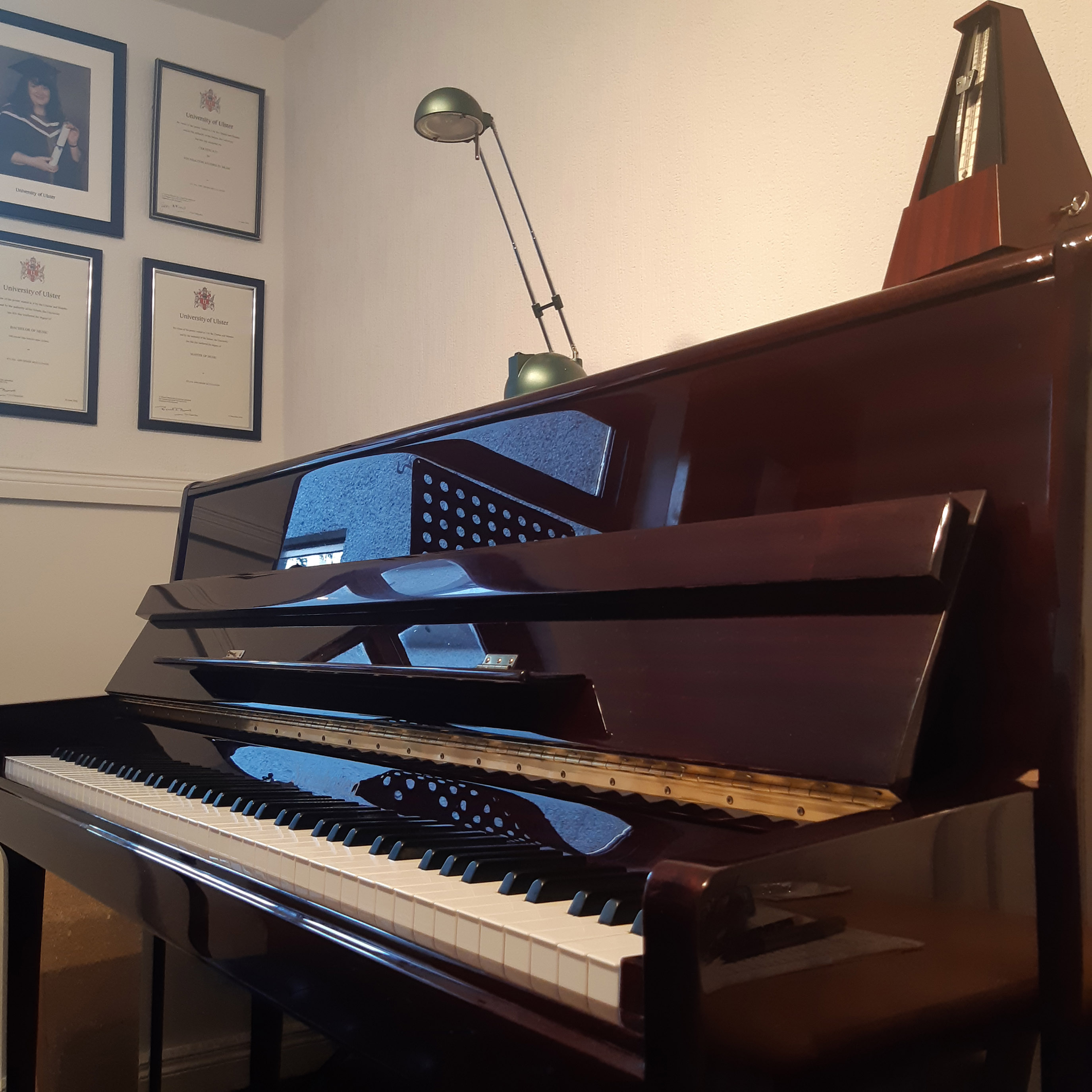 Steinhoven piano at the Just Piano tuition studio